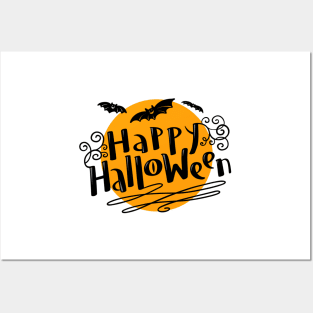 Happy Halloween Bats Posters and Art